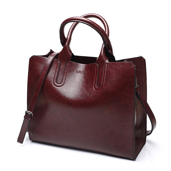 Leather Handbags Big Women
