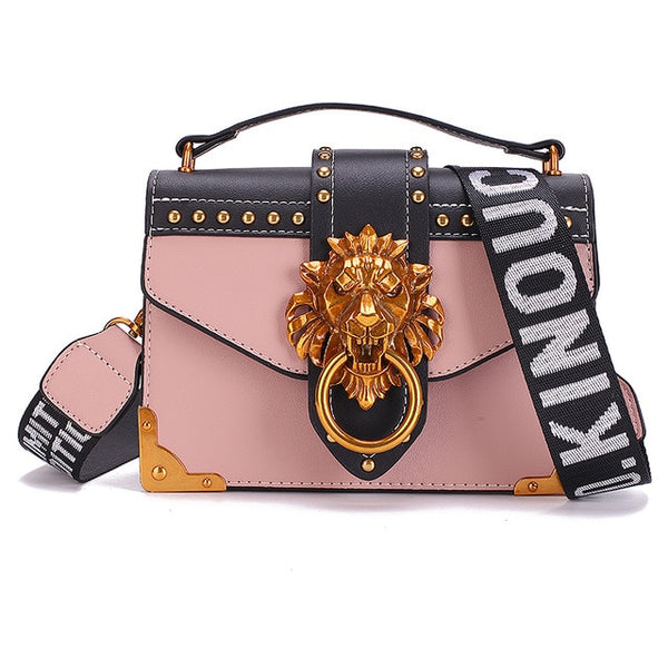Fashion Metal Lion Head Mini Bag