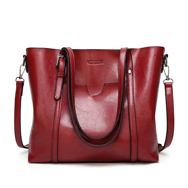 Women bag Oil wax Women's