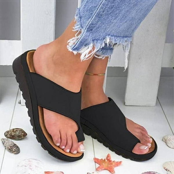 Women PU Leather Shoes Comfy Platform Sandals
