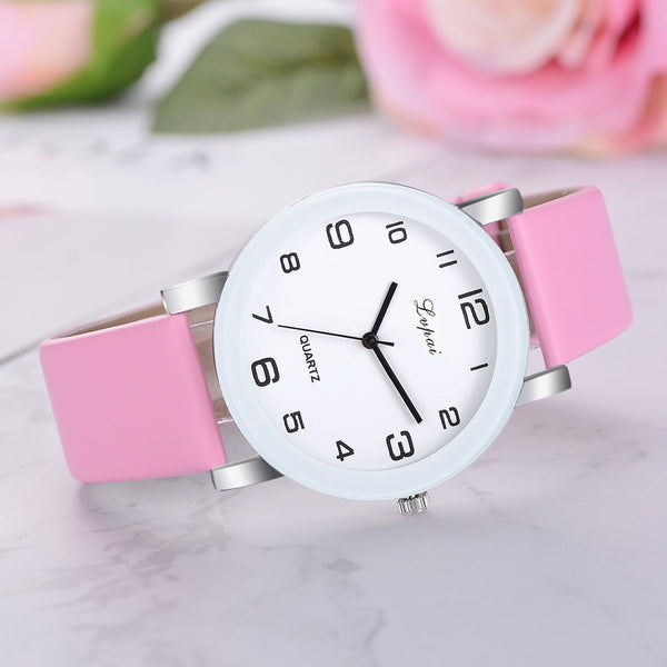 Casual Quartz Leather Band Watch Analog Wrist Watch
