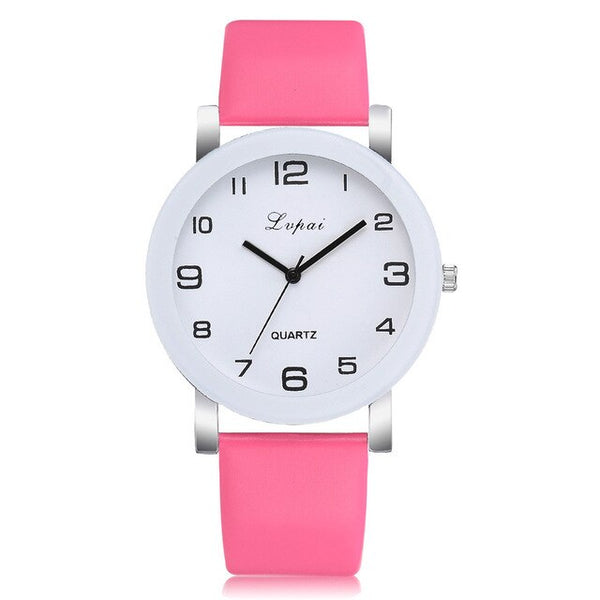 Casual Quartz Leather Band Watch Analog Wrist Watch