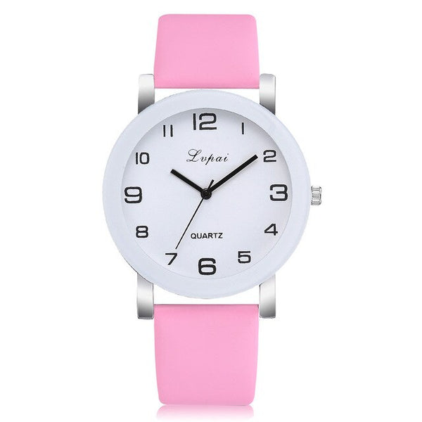 Casual Quartz Leather Band Watch Analog Wrist Watch