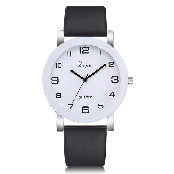 Casual Quartz Leather Band Watch Analog Wrist Watch