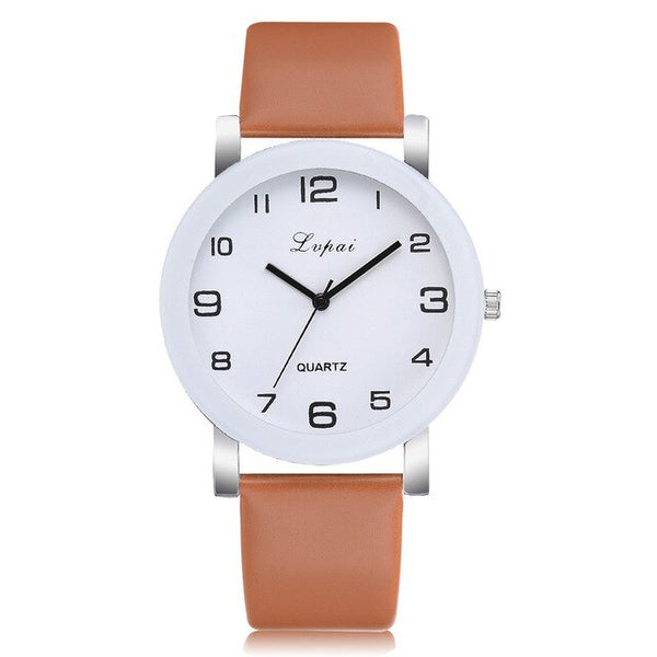 Casual Quartz Leather Band Watch Analog Wrist Watch