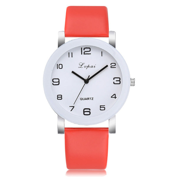 Casual Quartz Leather Band Watch Analog Wrist Watch